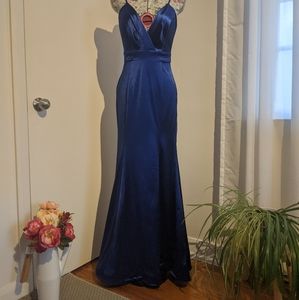 Blue evening gown